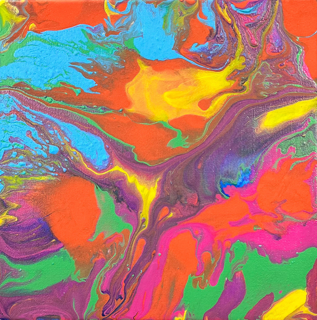 Pour Painting on Canvas